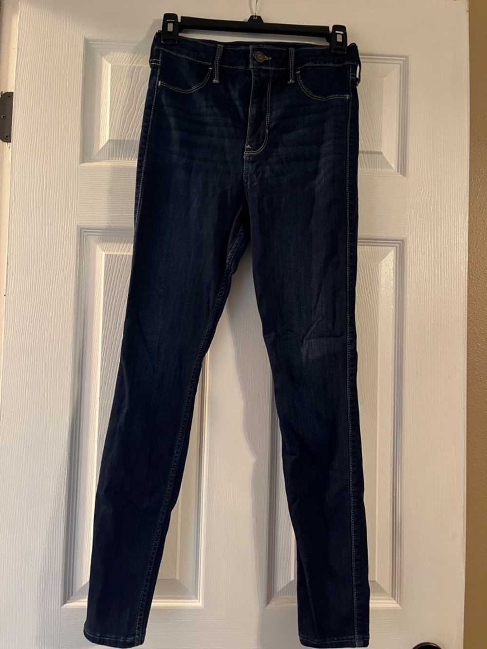 Hollister Women's Dark Blue Skinny Jeans 28x28
